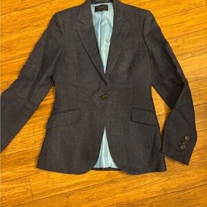 Faconnable tailored women’s Classic navy linen Blazer size 6